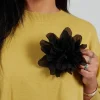 Small Flower Brooch in Black