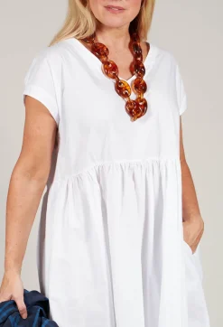 Smock Dress in Bianco