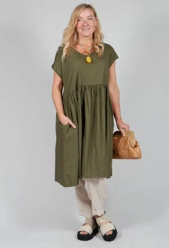 Smock Dress in Oliva