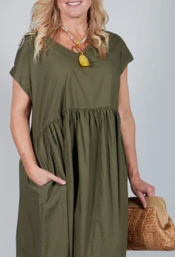 Smock Dress in Oliva