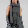 Smooth Puffer Scarf in Coal Cloud