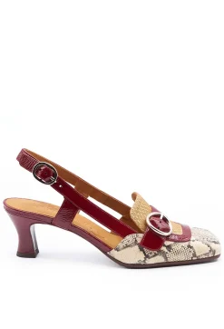 Snake Print Kitten Heel Sandal