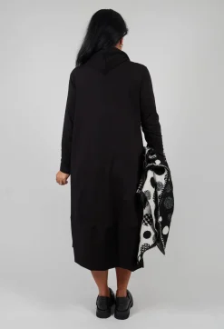 Snood Neck Dress in Black