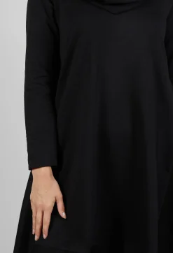 Snood Neck Dress in Black