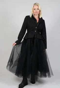 Snow Dark Long Blazer Tulle