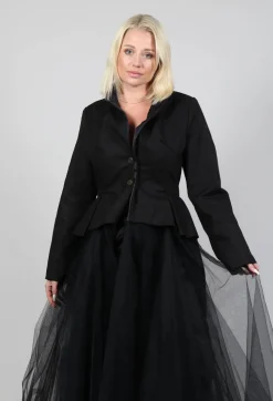 Snow Dark Long Blazer Tulle