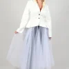Snow White Long Blazer Tulle