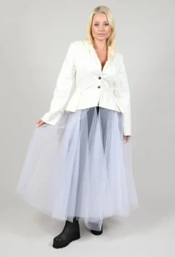 Snow White Long Blazer Tulle
