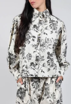 Soft Black Flower Shirt