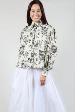 Soft Black Flower Shirt