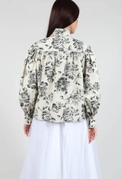 Soft Black Flower Shirt