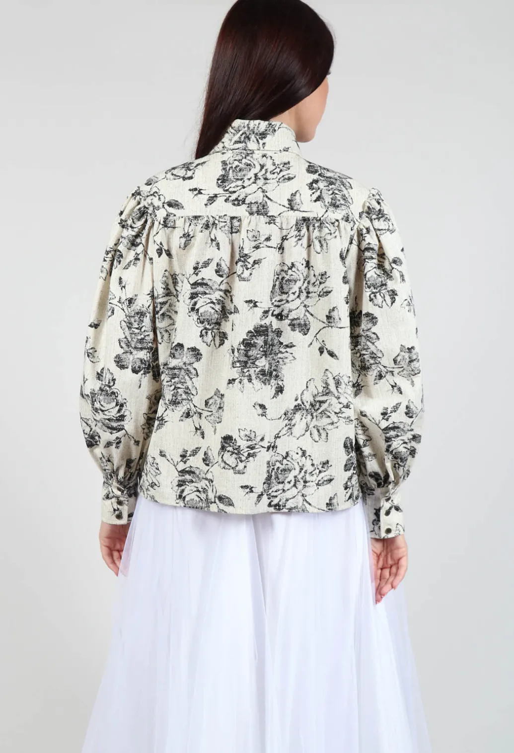 Soft Black Flower Shirt