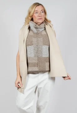 Soft Knit Sweater Vest in Brown