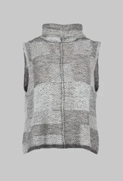 Soft Knit Sweater Vest in Grey