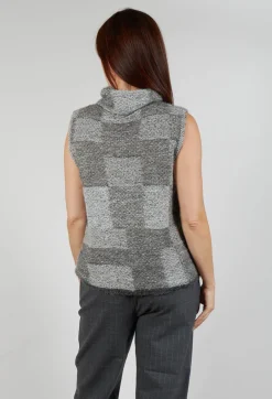 Soft Knit Sweater Vest in Grey