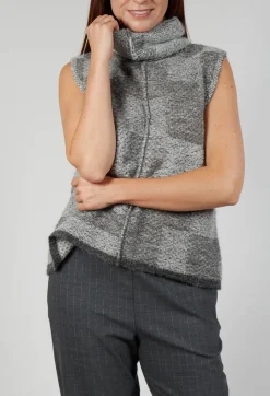 Soft Knit Sweater Vest in Grey