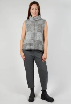 Soft Knit Sweater Vest in Grey