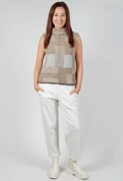 Soft Knit Sweater Vest in Brown