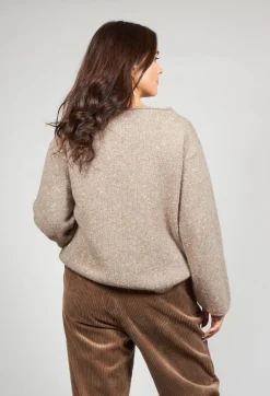 Somerset Cashmere Blend Jumper in Latte