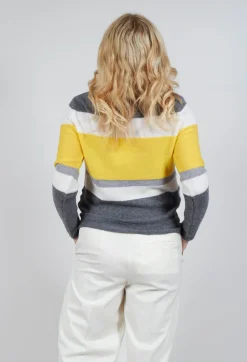 Sonia Jumper in Yellow and Grey Stripe