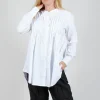 Sonoro Blouse with Quilted Tucks in White
