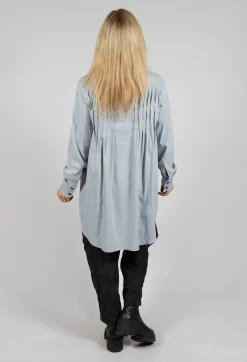 Sonoro Blouse with Quilted Tucks in Stone