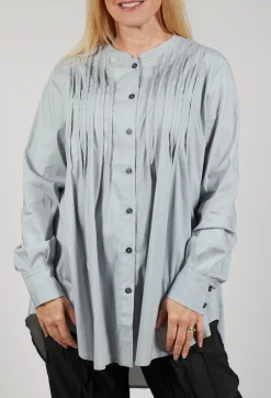 Sonoro Blouse with Quilted Tucks in Stone