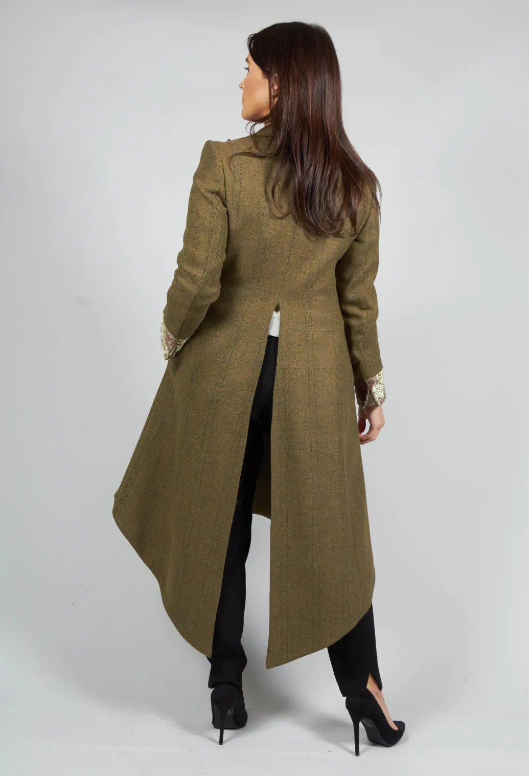 Soul Embroidery Coat in Tweed