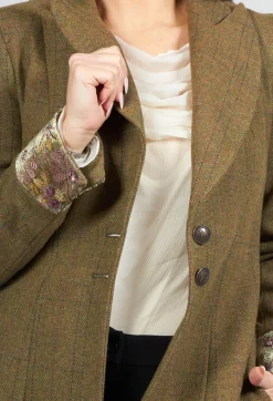 Soul Embroidery Coat in Tweed