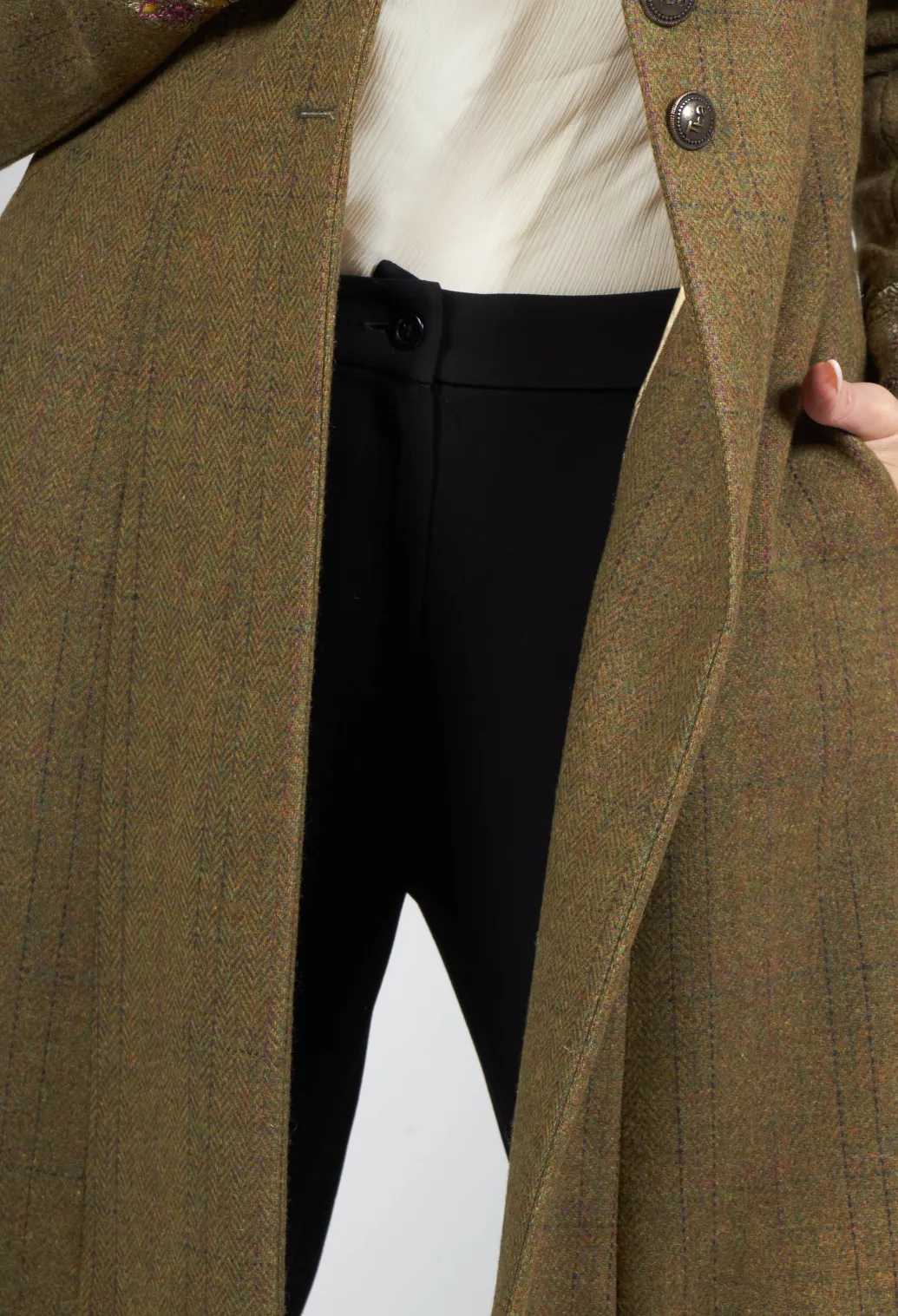 Soul Embroidery Coat in Tweed