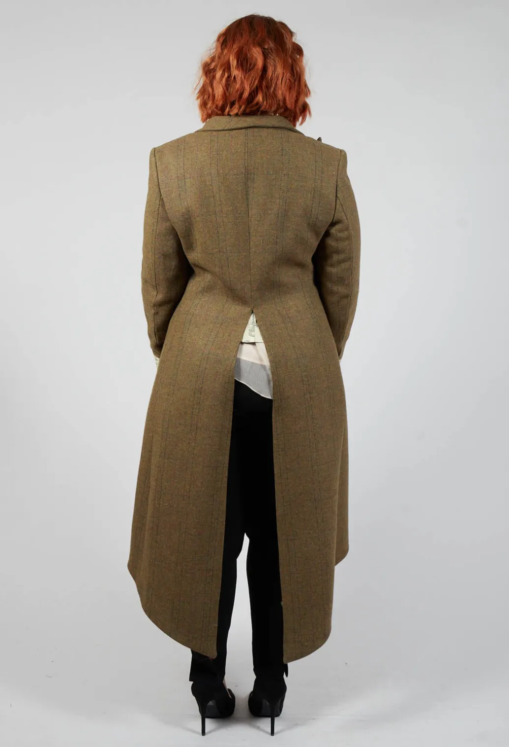 Soul Embroidery Coat in Tweed