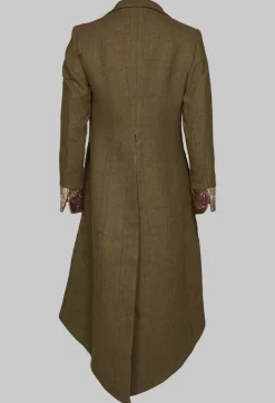 Soul Embroidery Coat in Tweed