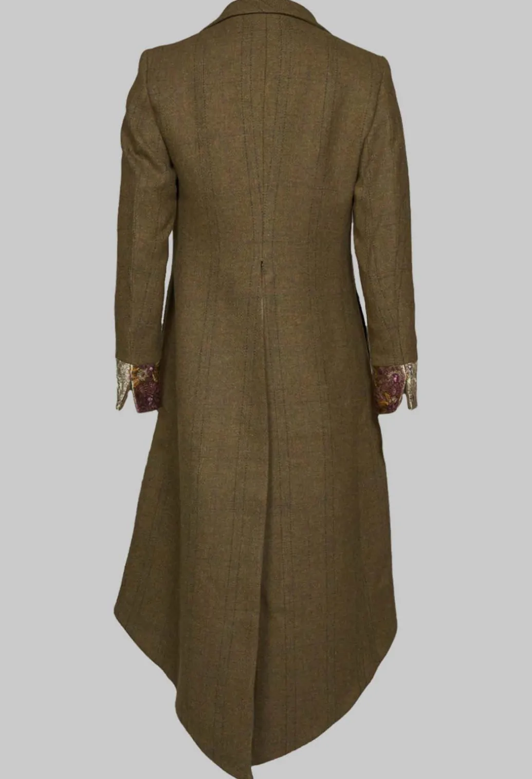 Soul Embroidery Coat in Tweed