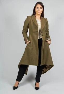 Soul Embroidery Coat in Tweed