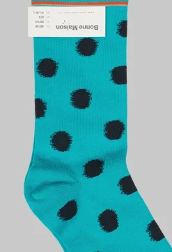 Spot Patterned Socks in Pois Viridien