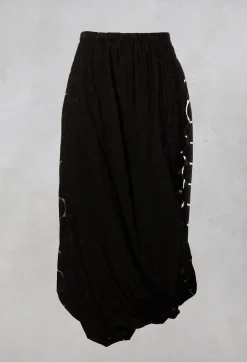 Spot Sheer Bubble Skirt in Black