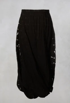 Spot Sheer Bubble Skirt in Black