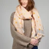 Spots and Checks Scarf in Soft Pink