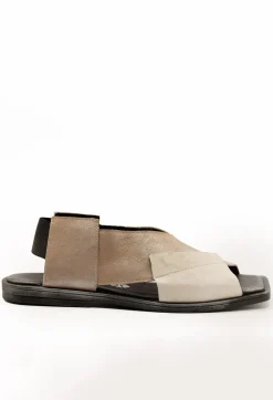 Square Toe Seamus Flat in Beige