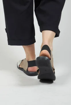 Square Toe Seamus Flat in Beige