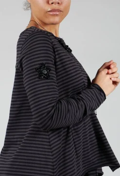 Star Shape Beaded Accessory Patch in Black