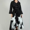Statement Collar Dress in Black