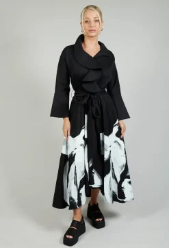 Statement Collar Dress in Black