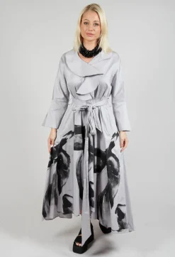 Statement Collar Dress in Grey