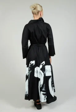 Statement Collar Dress in Black