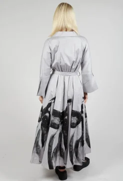 Statement Collar Dress in Grey