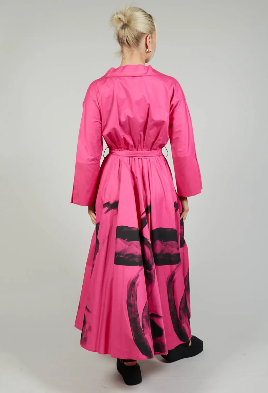 Statement Collar Dress in Pink