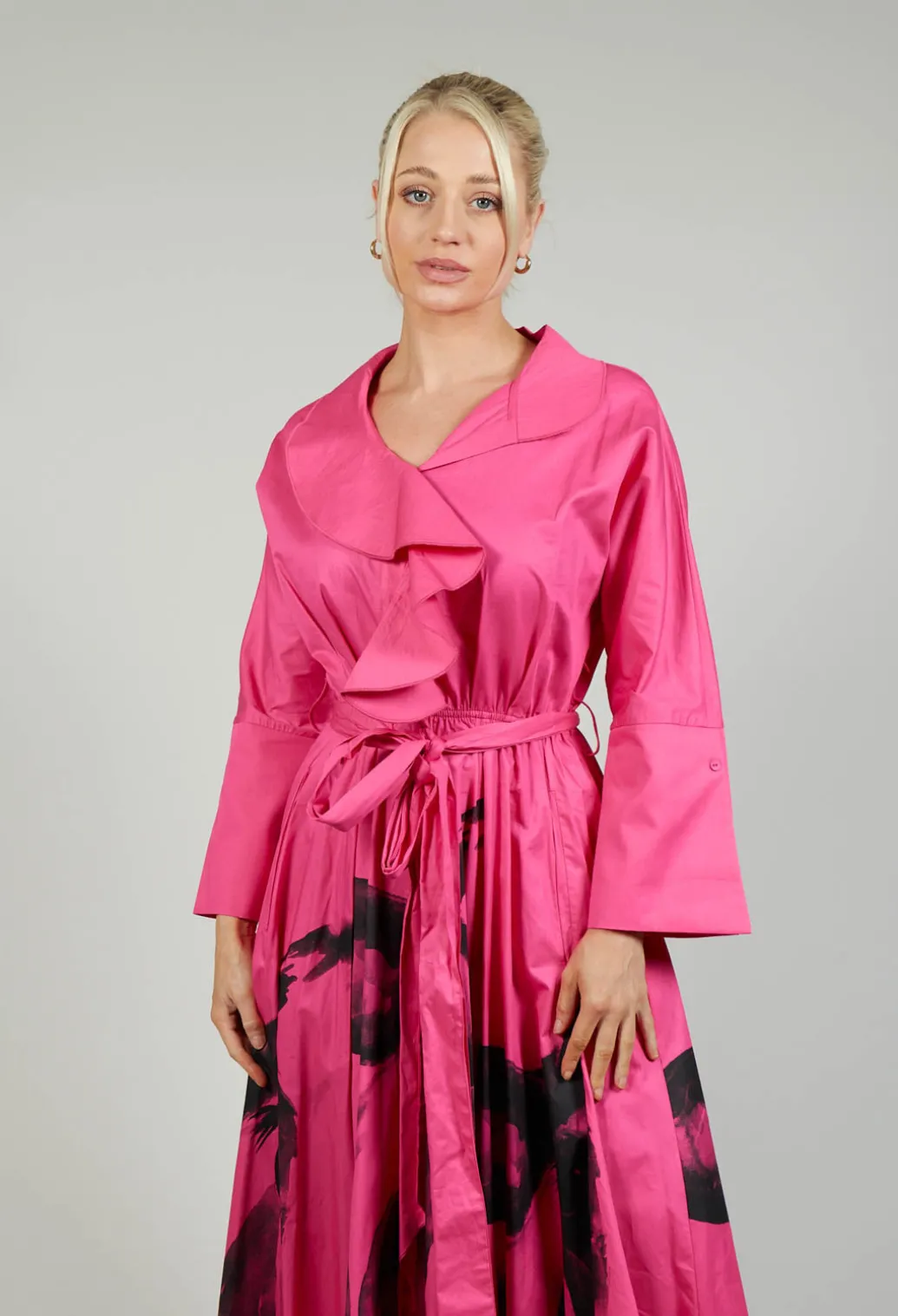 Statement Collar Dress in Pink
