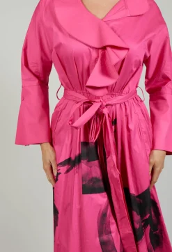Statement Collar Dress in Pink