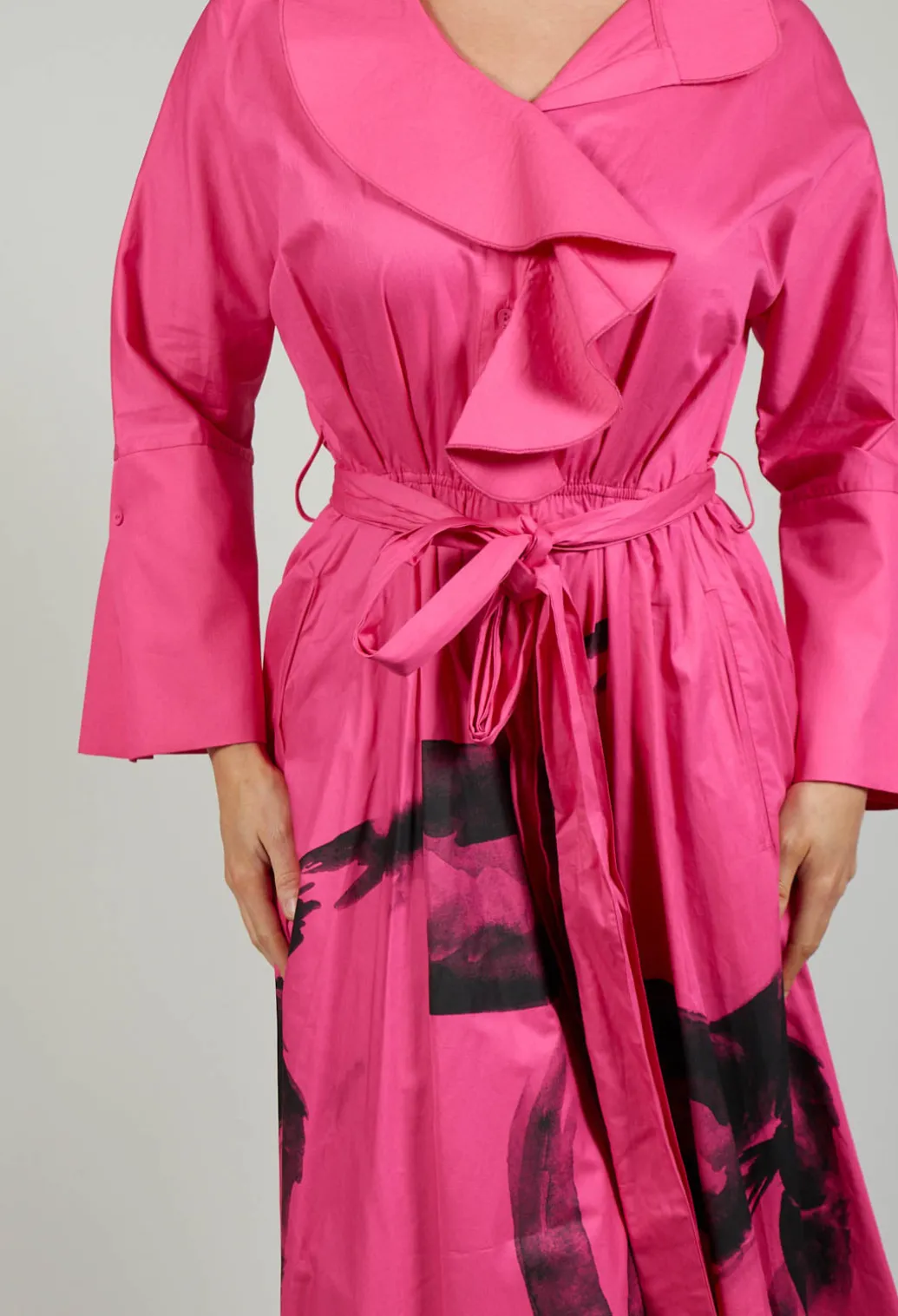 Statement Collar Dress in Pink